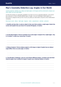 Free Angles Template | Class 4 | Maths | BookFlik