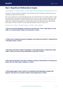 Free Angles Track Sheet | Class 4 | Maths | BookFlik