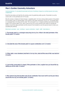 Free Area And Perimeter Track Sheet | Class 4 | Maths | BookFlik