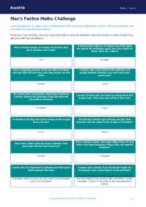 Maths christmas maths flashcards class 4 greater depth