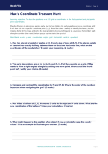 Free Coordinates Activity Sheet | Class 4 | Maths | BookFlik