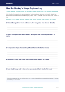 Free Geometry Template | Class 1 | Maths | BookFlik