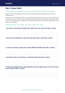 Free Geometry Track Sheet | Class 1 | Maths | BookFlik