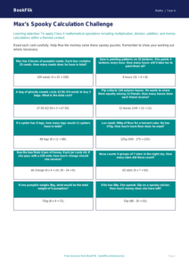 Halloween Maths Flashcards for Class 4 | CBSE Maths Practice