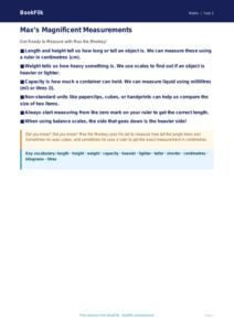 Free Measurement Poster | Class 1 | Maths | BookFlik