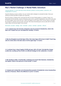 Free Mental Maths Track Sheet | Class 4 | Maths | BookFlik