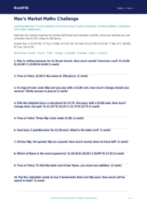 Free Money Quiz | Class 4 | Maths | BookFlik