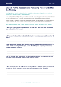 Free Money Assessment | Class 5 | Maths | BookFlik