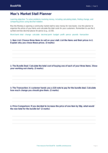 Money Maths Worksheet for Class 5 | CBSE Curriculum | BookFlik