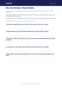 Free Money Worksheet | Nursery / LKG | Maths | BookFlik