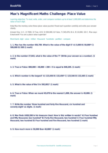 Free Place Value Quiz | Class 5 | Maths | BookFlik