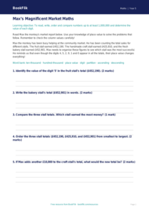Free Place Value Track Sheet | Class 5 | Maths | BookFlik