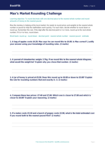 Free Rounding Activity Sheet | Class 4 | Maths | BookFlik