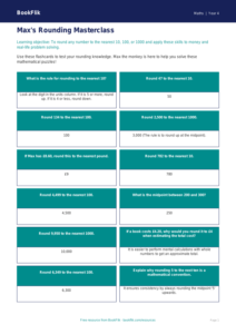 Free Rounding Flashcards | Class 4 | Maths | BookFlik