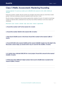 Rounding Numbers Worksheet for Class 5 | CBSE Maths Practice