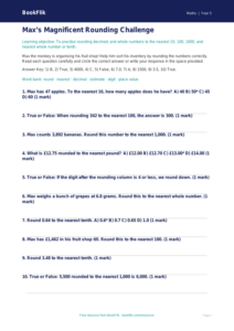 Free Rounding Quiz | Class 5 | Maths | BookFlik