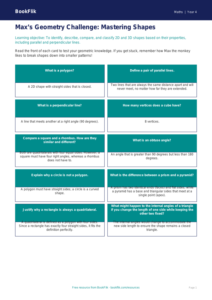 Advanced Geometry Worksheets | Class 4 Maths | BookFlik