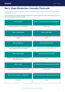 Free Shape Flashcards | Class 5 | Maths | BookFlik