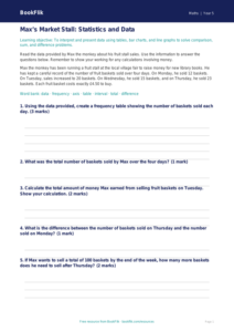 Free Statistics Track Sheet | Class 5 | Maths | BookFlik