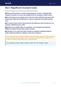 Free Time Poster | Class 4 | Maths | BookFlik
