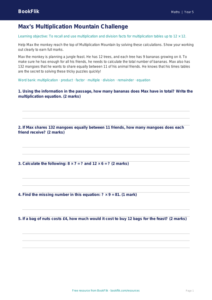 Free Times Tables Track Sheet | Class 5 | Maths | BookFlik