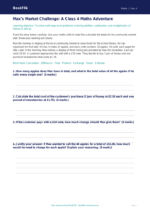 Free Word Problems Track Sheet | Class 4 | Maths | BookFlik