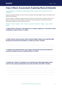 Musical Elements Assessment for Class 4 | CBSE Music Curriculum