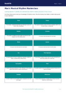 Rhythm Flashcards for Class 4 Music | CBSE Curriculum | BookFlik