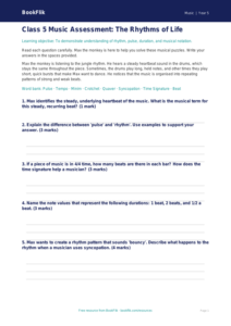 Class 5 Music Rhythm Assessment | CBSE/NCERT | BookFlik