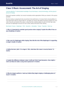 Singing Assessment Class 5 | Music Curriculum | BookFlik