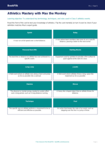 Athletics Flashcards for Class 5 | CBSE PE Resources | BookFlik