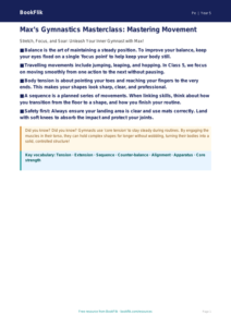 Class 5 Gymnastics Poster | CBSE Physical Education | BookFlik