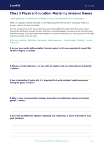 Invasion Games Assessment for Class 5 | CBSE Physical Education | BookFlik