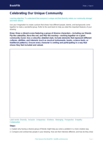 Free Diversity And Inclusion Drawing Sheet | Class 4 | Life Skills | BookFlik