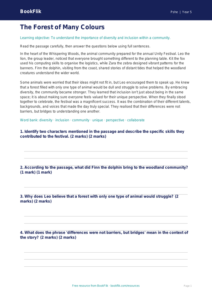Free Diversity And Inclusion Comprehension | Class 5 | Life Skills | BookFlik