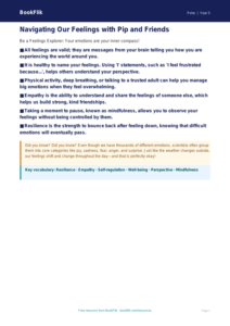 Understanding Feelings Poster | Class 5 Life Skills | BookFlik