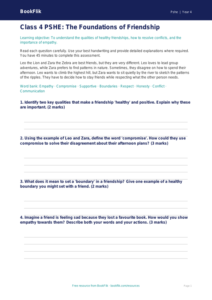 Free Friendship Assessment | Class 4 | Life Skills | BookFlik