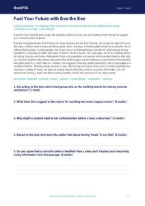 Free Healthy Eating Comprehension | Class 5 | Life Skills | BookFlik