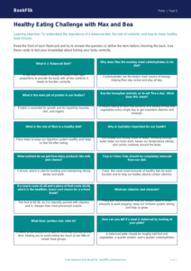 Healthy Eating Flashcards for Class 5 | CBSE Life Skills | BookFlik