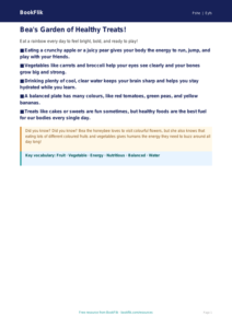 Free Healthy Eating Poster | Nursery / LKG | Life Skills | BookFlik
