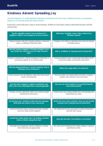 Kindness Advent Flashcards for Class 5 | Life Skills CBSE | BookFlik