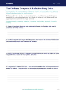 Free Kindness Template | Class 4 | Life Skills | BookFlik