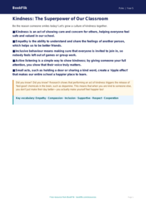 Free Kindness Poster | Class 5 | Life Skills | BookFlik