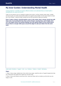 Mental Health Drawing Sheet for Class 5 | Life Skills Activity