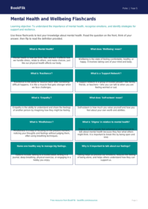 Mental Health Flashcards for Class 5 | CBSE Life Skills | BookFlik