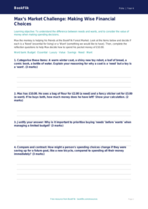 Money Activity Sheet for Class 4 | CBSE Maths & Life Skills | BookFlik