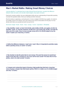 Money Worksheet Class 4 | CBSE Maths & Life Skills | BookFlik