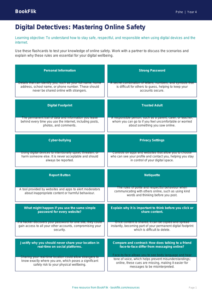 Online Safety Flashcards for Class 4 | CBSE Life Skills | BookFlik