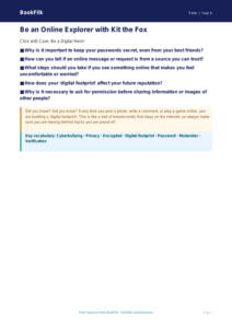Online Safety Poster Activity for Class 4 | Life Skills | BookFlik