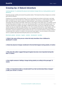 Understanding Puberty for Class 4 Students | Free Life Skills Resource